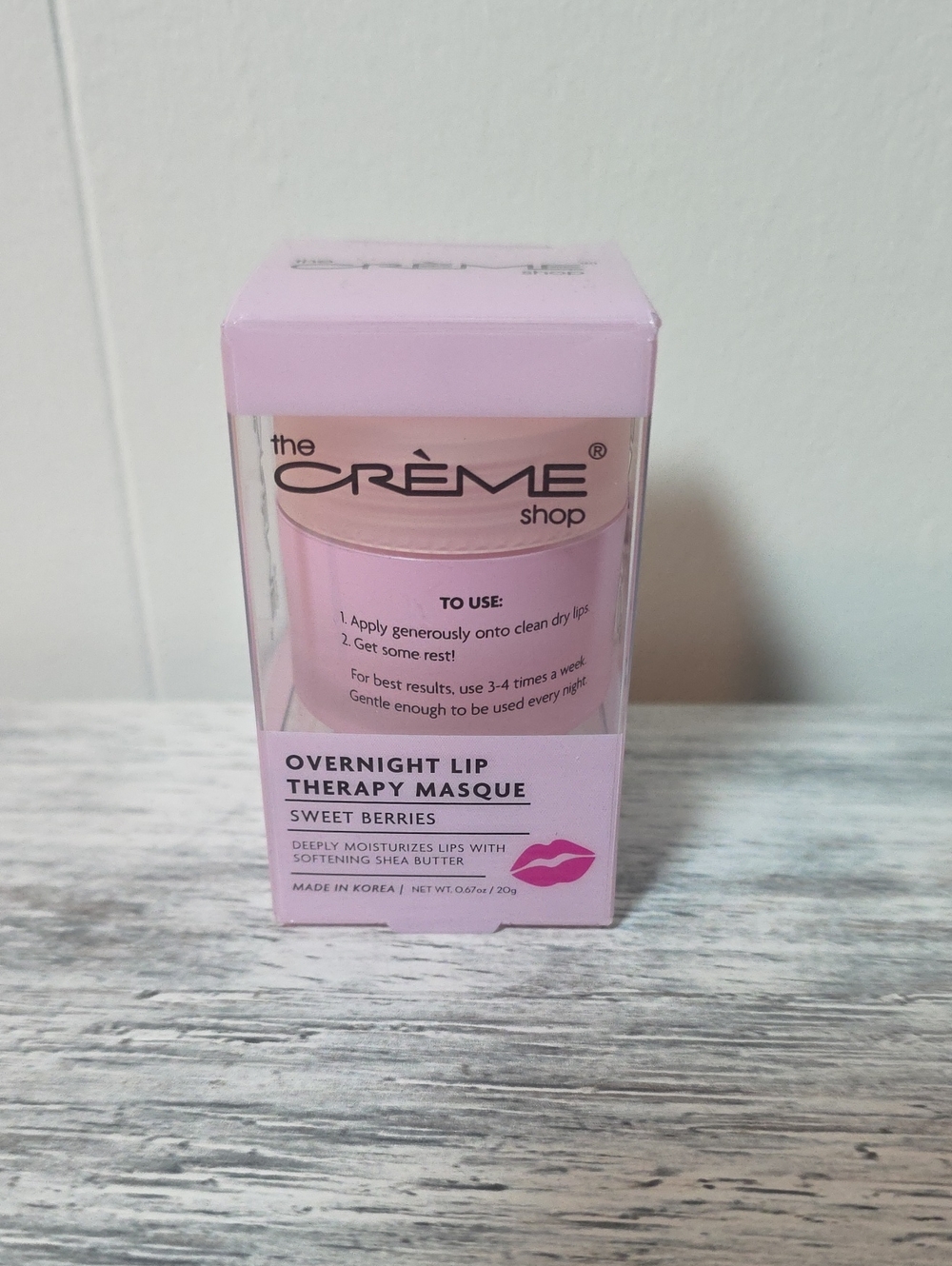 The Crème Shop Overnight Lip Therapy Masque - Sweet Berries (Pink)